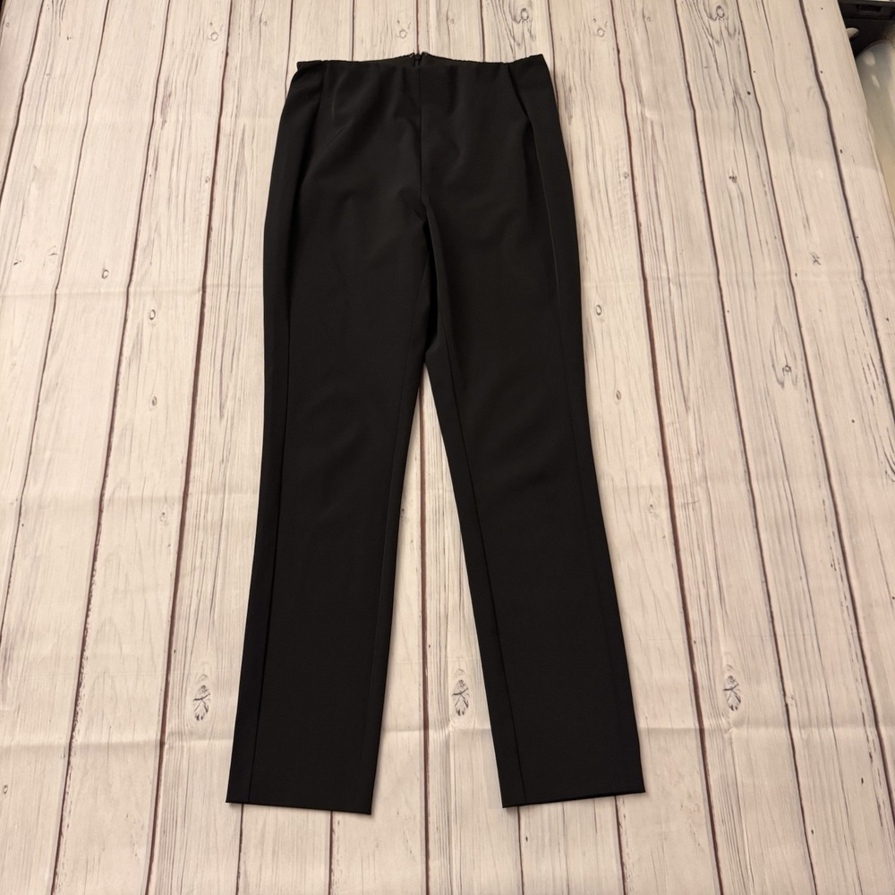 Theory Navyane Becker Slim Side Zip Dress Pants Black Women's Size 6 USA